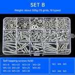 Household Self-tapping Screw Nut Gasket Box Set Multi-purpose Screw Assortment - B