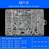 Household Self-tapping Screw Nut Gasket Box Set Multi-purpose Screw Assortment - B
