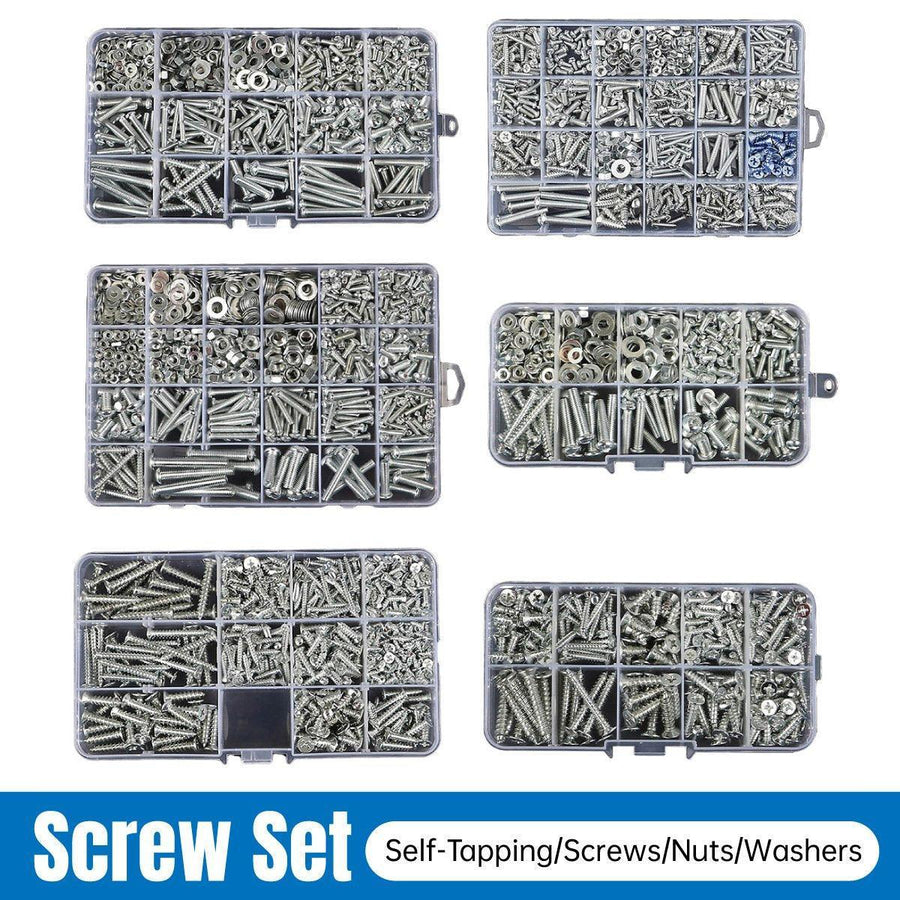 Household Self-tapping Screw Nut Gasket Box Set Multi-purpose Screw Assortment - F