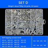 Household Self-tapping Screw Nut Gasket Box Set Multi-purpose Screw Assortment - G - Low Angle