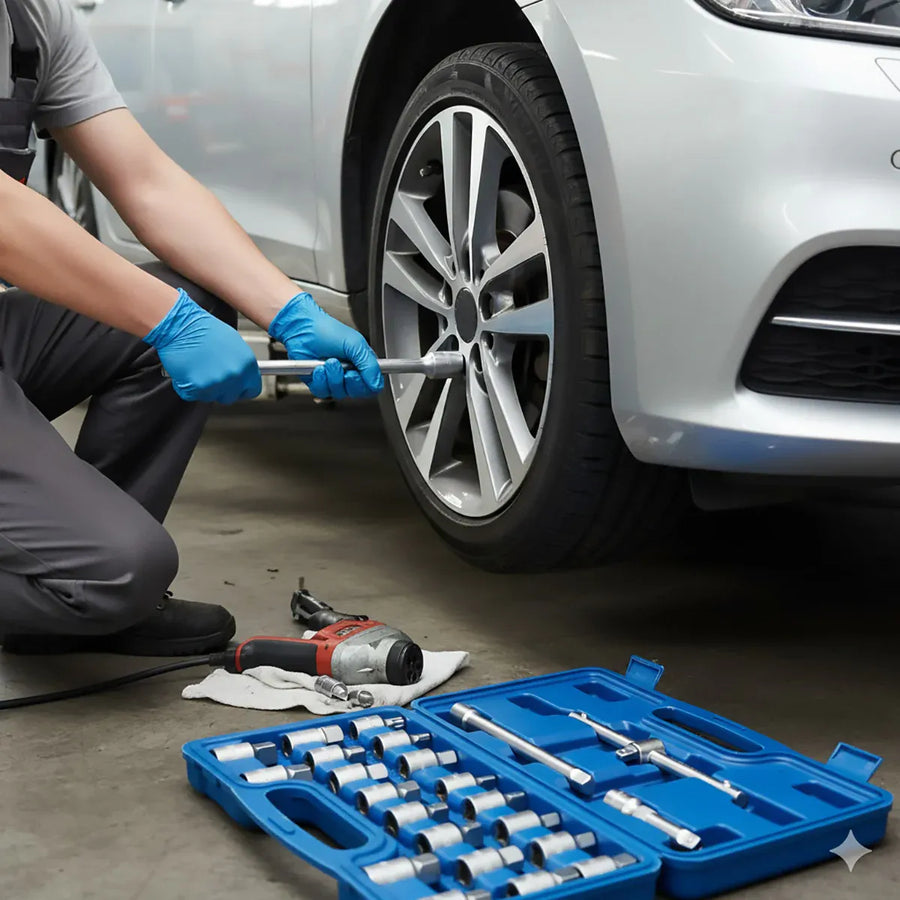 23PCS Oil Pan Wrench Socket Set T-bar Removal Kit for Car Truck Engine Repair