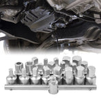 23PCS Oil Pan Wrench Socket Set T-bar Removal Kit for Car Truck Engine Repair