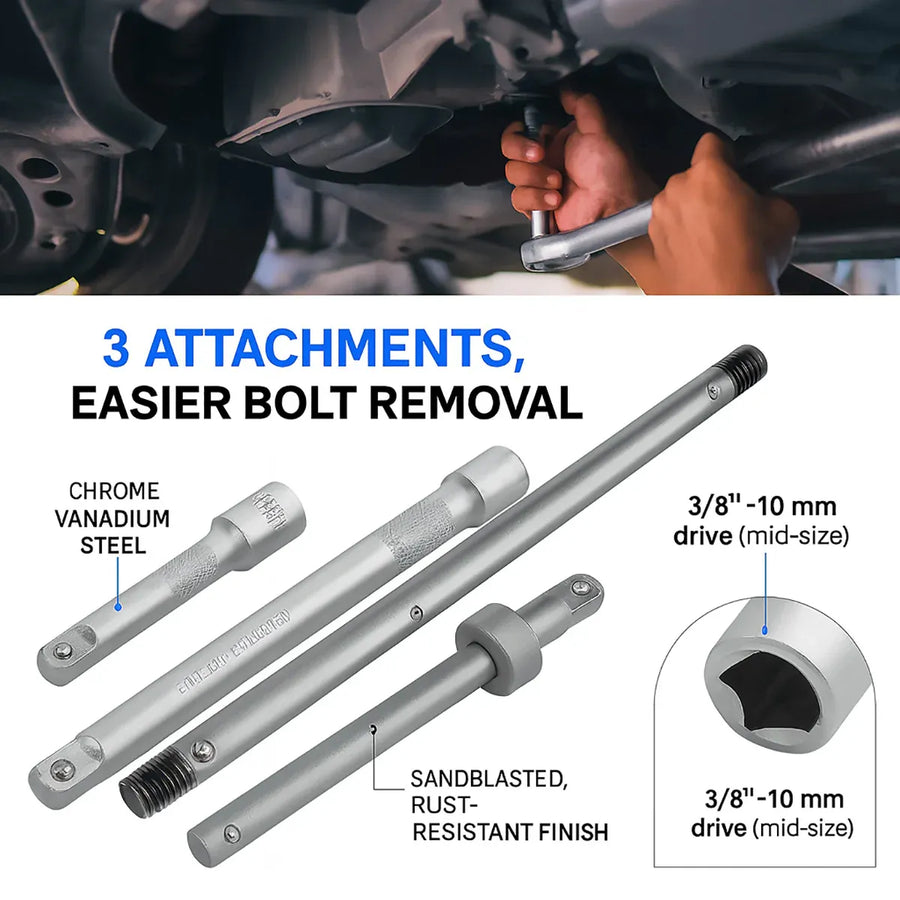 23PCS Oil Pan Wrench Socket Set T-bar Removal Kit for Car Truck Engine Repair
