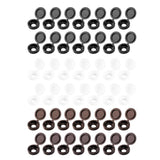 100/200X Plastic Screw Cover Caps Holes Cams Furniture Kitchen Button Nuts Bolts - Brown