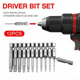 12PCS Torx Screwdriver Bit Set Hex Shank S2 Steel Drill Insert