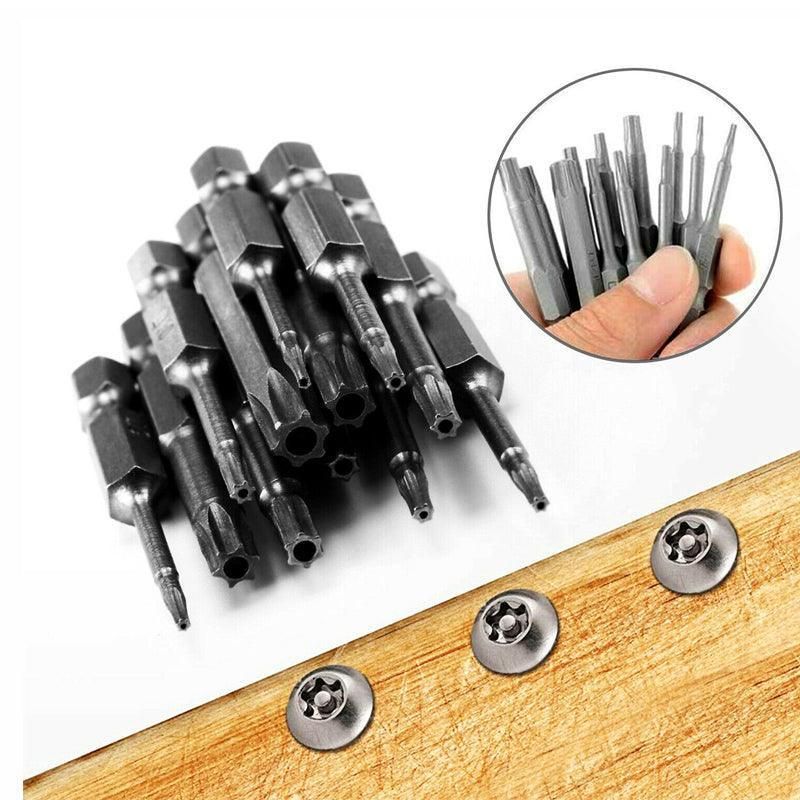 12PCS Torx Screwdriver Bit Set Hex Shank S2 Steel Drill Insert