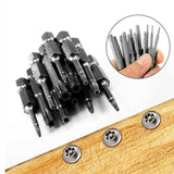 12PCS Torx Screwdriver Bit Set Hex Shank S2 Steel Drill Insert - Top-Down View
