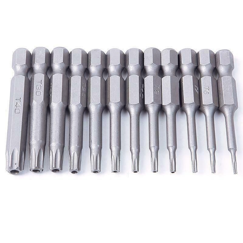 12PCS Torx Screwdriver Bit Set Hex Shank S2 Steel Drill Insert