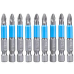 10PCS Anti Slip Electric Hex Shank 50mm PH2 Cross Head Screwdriver Bits Set