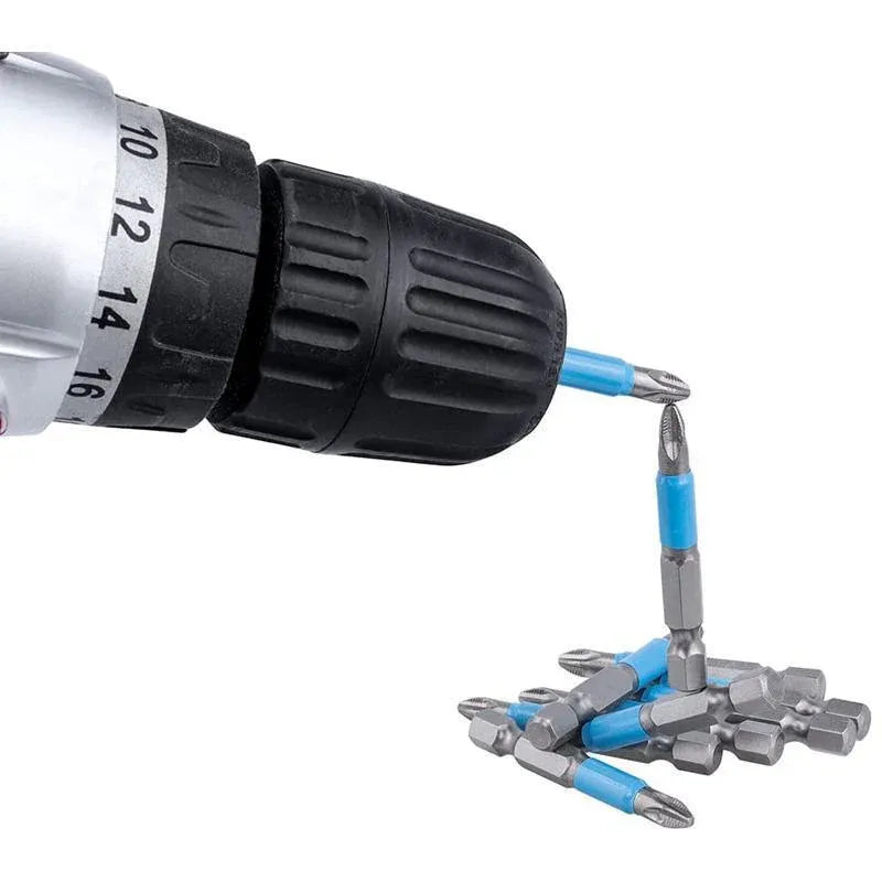 10PCS Anti Slip Electric Hex Shank 50mm PH2 Cross Head Screwdriver Bits Set