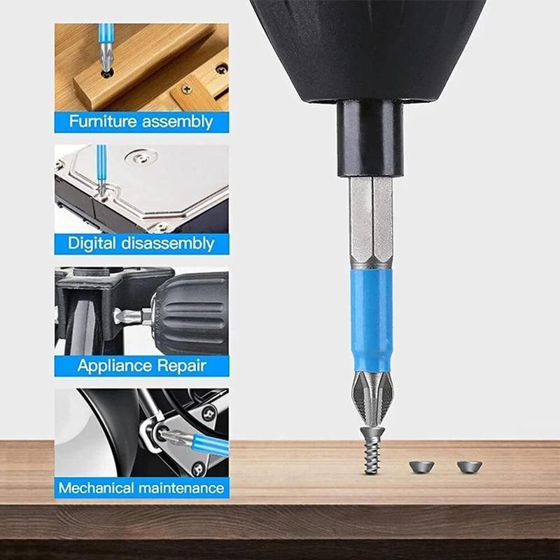 10PCS Anti Slip Electric Hex Shank 50mm PH2 Cross Head Screwdriver Bits Set