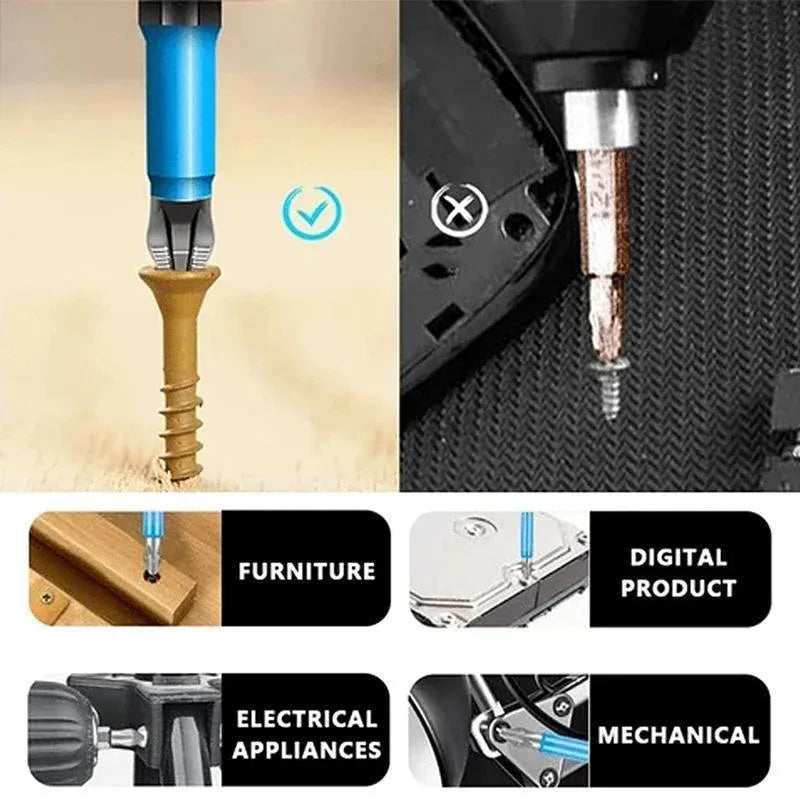 10PCS Anti Slip Electric Hex Shank 50mm PH2 Cross Head Screwdriver Bits Set