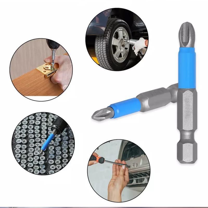 10PCS Anti Slip Electric Hex Shank 50mm PH2 Cross Head Screwdriver Bits Set