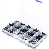 500PCS/Set RC Screws Box Repair Tool Kit for 1/10 HSP RC Car DIY Accessories - Front View