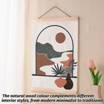 Scroll Painting with Solid Wood Hanger Traditional Chinese Style For Home Decor