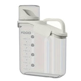 2Sizes Portable Transparent Grain Storage Jar Cat Food Rice Snack Tea Container - 2800ML - Front View