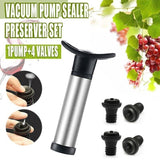 Wine Saver Vacuum Pump Sealer Preserver Set With 4 Valves Air Bottle Stoppers Au