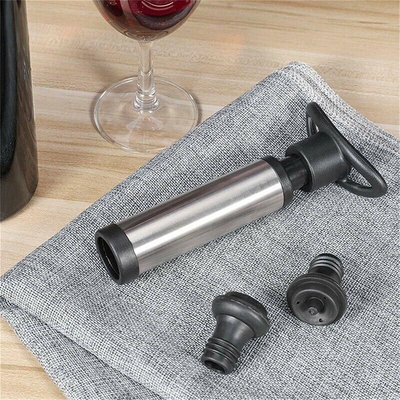 Wine Saver Vacuum Pump Sealer Preserver Set With 4 Valves Air Bottle Stoppers Au