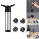Wine Saver Vacuum Pump Sealer Preserver Set With 4 Valves Air Bottle Stoppers Au - 45-Degree Angle