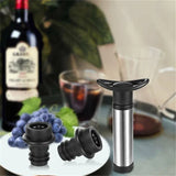 Wine Saver Vacuum Pump Sealer Preserver Set With 4 Valves Air Bottle Stoppers Au - Rear View