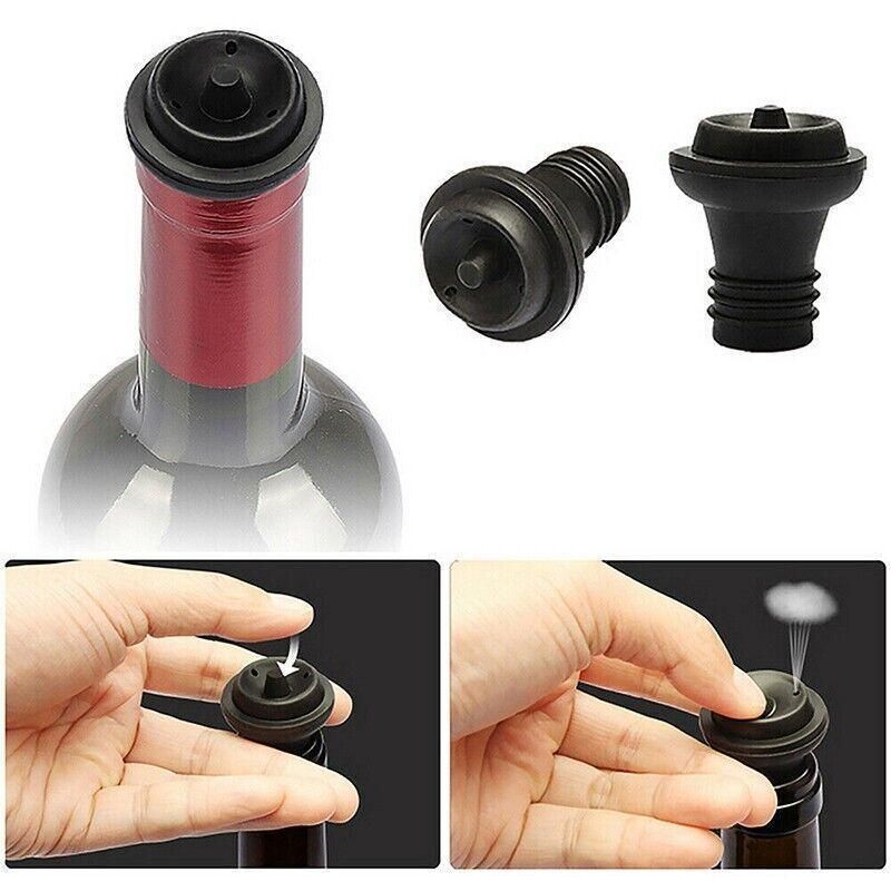 Wine Saver Vacuum Pump Sealer Preserver Set With 4 Valves Air Bottle Stoppers Au