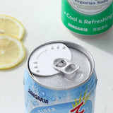 6Pcs Beverage Can Lid Cap Soda Soft Drink Snaps Tops Cover Lock Sealer Protector - Top-Down View