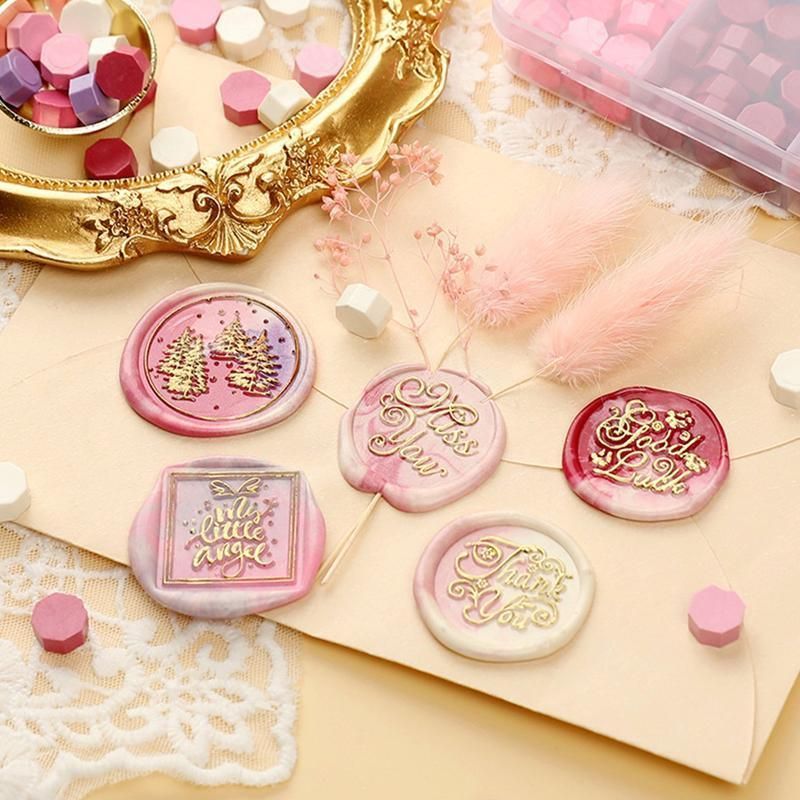 600 X Colour Sealing Wax Mix Metallic Stick Beads Stamp Seal Candle Envelope VIC - Macaron Color