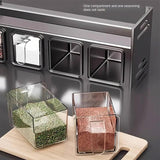 Wall Mounted Kitchen Spice Box Shelf Multifunctional Organiser for Herbs Spices - 3-Grids - 45-Degree Angle