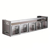 Kitchen Wall Mounted Seasoning Rack Easy Install Space Saving - Front View
