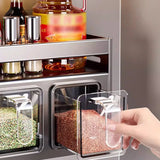 Kitchen Wall Mounted Seasoning Rack Easy Install Space Saving - Rear View