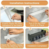 Kitchen Wall Mounted Seasoning Rack Easy Install Space Saving - Extra Image