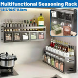 Kitchen Wall Mounted Seasoning Rack Easy Install Space Saving - Extra Image