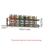 Seasoning Rack Set 4PCS Wall Mounted Spice Bottle Organizer Shelf for Kitchen