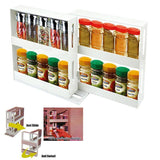 Slide Cabinet Organiser Rack Storage Pantry Kitchen Shelf Spice Jars Can Holder - 45-Degree Angle