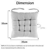 Soft Chair Cushion Pad for Indoor Outdoor Seating Square Seat Cover 35x35cm - Coffee - Side View