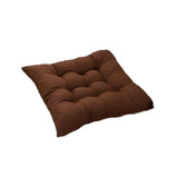 Soft Chair Cushion Pad for Indoor Outdoor Seating Square Seat Cover 35x35cm - Coffee - Close-Up Angle