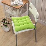 Soft Chair Cushion Pad for Indoor Outdoor Seating Square Seat Cover 35x35cm - Green - Top-Down View