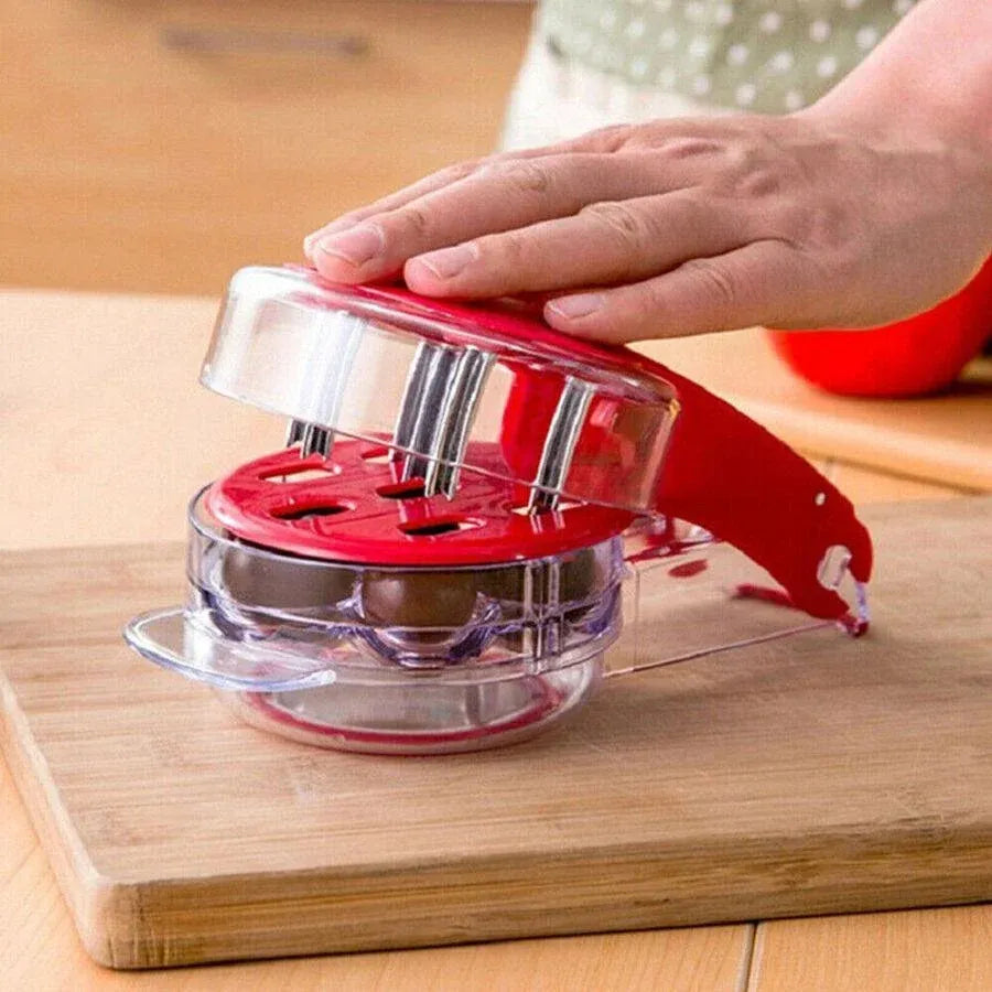 Cherry Pitter Olive Seed Squeeze Tool Handheld Stoner Remover Corer Kitchen Red
