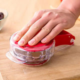 Cherry Pitter Olive Seed Squeeze Tool Handheld Stoner Remover Corer Kitchen Red - Rear View