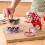 Cherry Pitter Olive Seed Squeeze Tool Handheld Stoner Remover Corer Kitchen Red