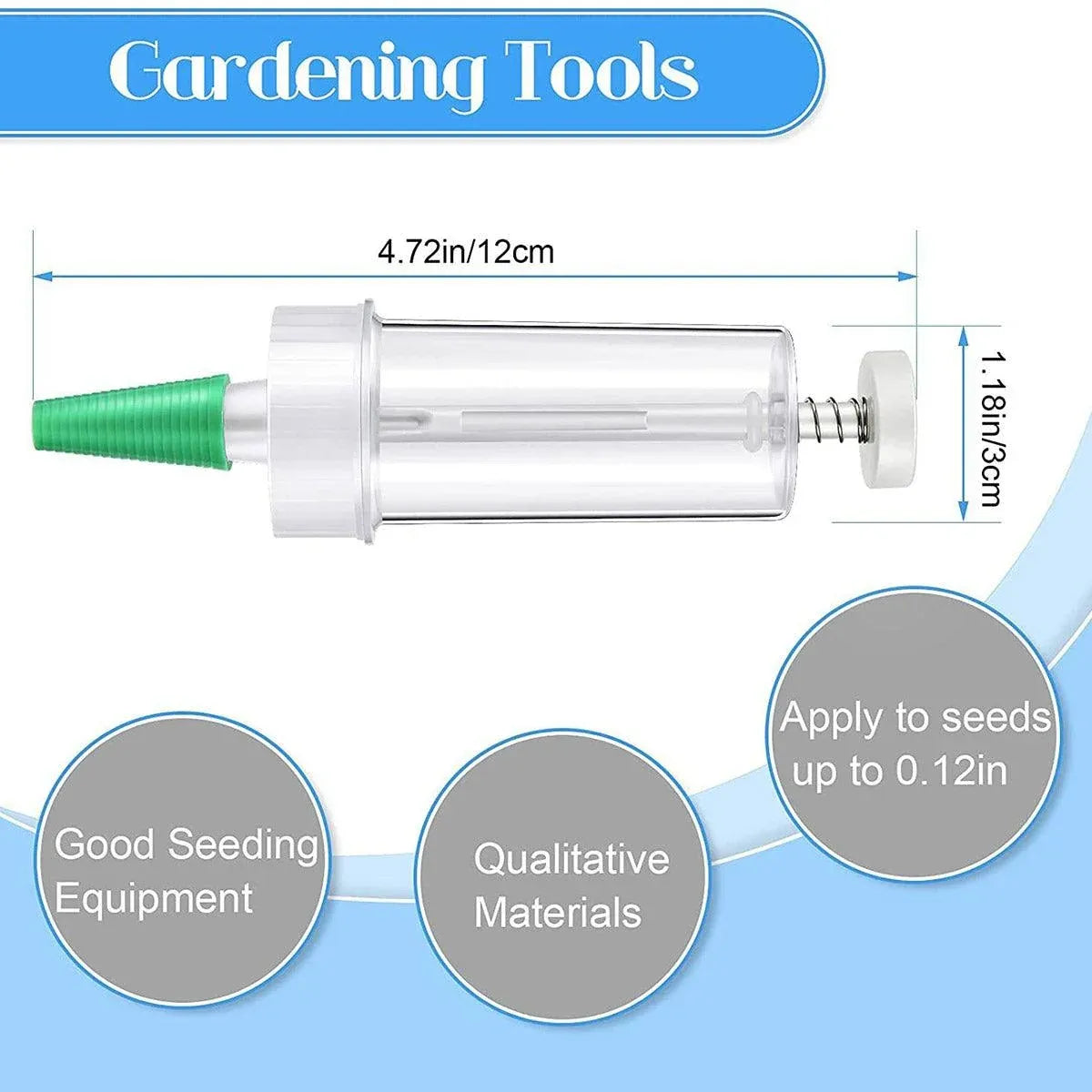 Mini Seed Planter Manual Syringe Plastic Planting Tool Garden Handheld Planter
