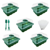 3/5/10 Set 12 Hole Plant Seed Grow Box Propagation Nursery Seedling Starter Tray - 3PCS - Side View