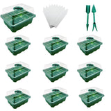 3/5/10 Set 12 Hole Plant Seed Grow Box Propagation Nursery Seedling Starter Tray - 3PCS - Close-Up Angle