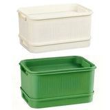 Seedling Tray Sprout Tray Soilless Hydroponic Planting Pot for Indoor Gardening - Green - Side View
