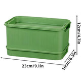 Seedling Tray Sprout Tray Soilless Hydroponic Planting Pot for Indoor Gardening - Green - Top-Down View
