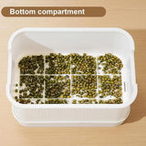 Seedling Tray Sprout Tray Soilless Hydroponic Planting Pot for Indoor Gardening - Green - Rear View