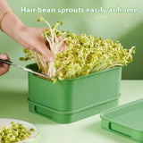 Seedling Tray Sprout Tray Soilless Hydroponic Planting Pot for Indoor Gardening - Green - Extra Image