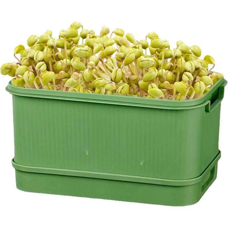 Seedling Tray Sprout Tray Soilless Hydroponic Planting Pot for Indoor Gardening - Green