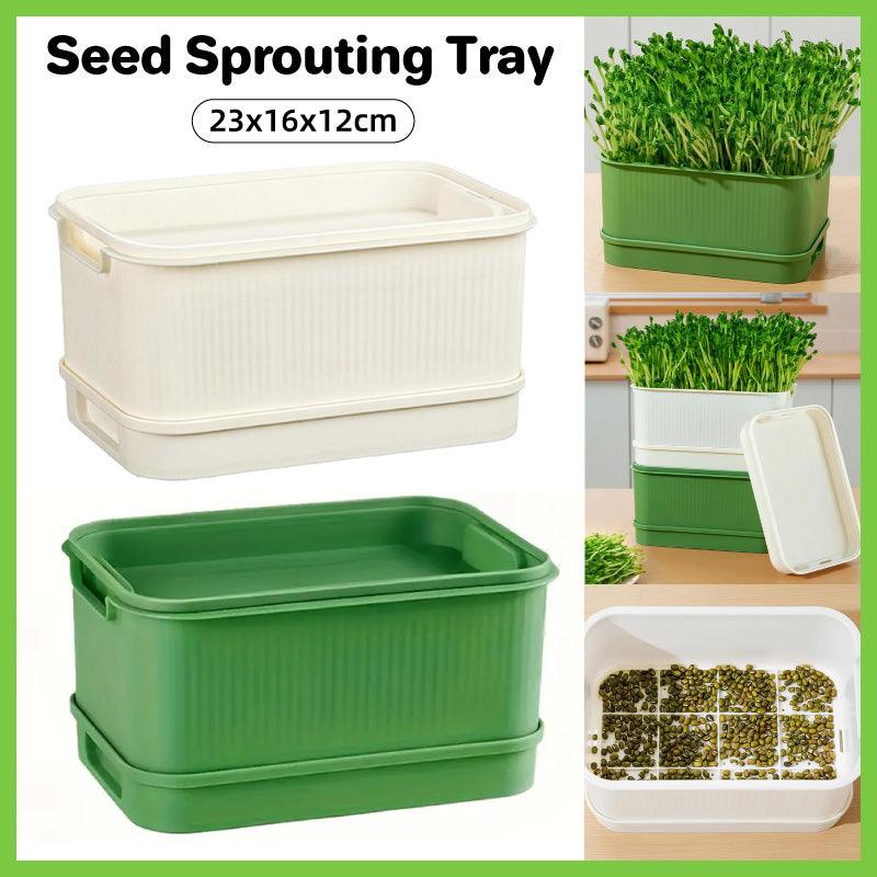 Seedling Tray Sprout Tray Soilless Hydroponic Planting Pot for Indoor Gardening - Green