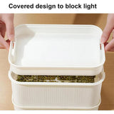 Seedling Tray Sprout Tray Soilless Hydroponic Planting Pot for Indoor Gardening - White - Extra Image